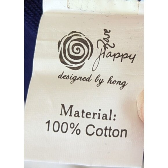 Happy Rose Girls size 10 Navy Cotton Knit Dress Crouched Lace Collar Stunning - Picture 10 of 14